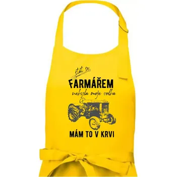 Kuchyňská zástěra Stát se farmářem nebyla moje volba - Pánská zástěra na vaření - Univerzální velikost ( Žlutá )