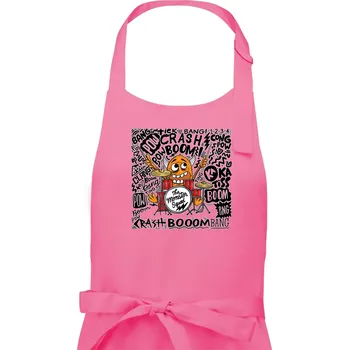 Kuchyňská zástěra Bubeník - the moster squad - Pánská zástěra na vaření - Univerzální velikost ( Růžová )