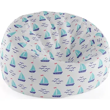 Sedací pytel Sablio Sedací vak Cocoon Modré lodičky - 115 x 75 x 45 cm