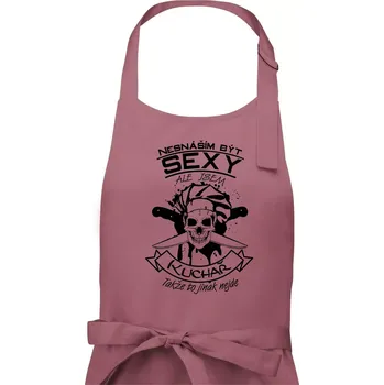 Kuchyňská zástěra Nesnáším být sexy - Kuchař - Pánská zástěra na vaření - Univerzální velikost ( Starorůžová )