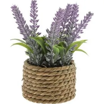 umělá květina Umělá levandule v jutovém květináči
