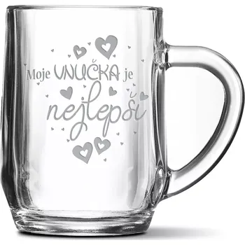 Sklenice Sablio Půllitr Moje vnučka je nejlepší: 0,5