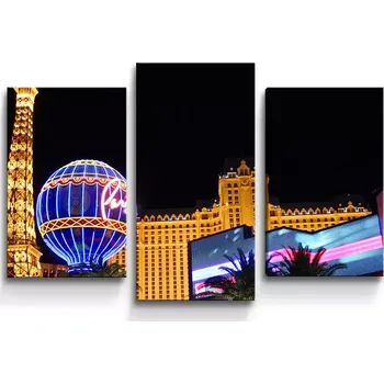 Obraz Sablio Obraz - 3-dílný Las Vegas 3 - 75x50 cm
