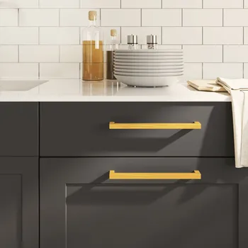 Nábytkové kování Nábytkové úchytky 10 ks zlaté 224 mm nerezová ocel IM_3203672