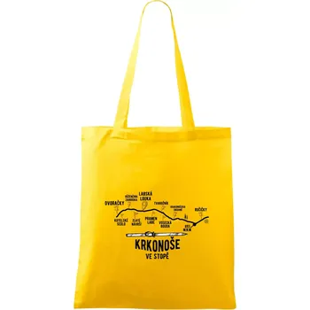 Nákupní taška Krkonoše ve stopě - Taška bavlněná - 42 x 38 cm ( Žlutá )