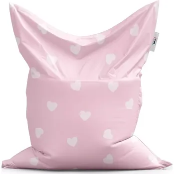 Sedací pytel Sablio Sedací vak Classic Růžová srdíčka - 150x100 cm