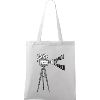 Legenda za kamerou - Taška bavlněná - 42 x 38 cm ( Bílá )