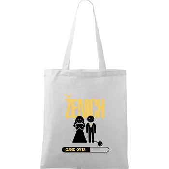 Drink team ženich - Taška bavlněná - 42 x 38 cm ( Bílá )