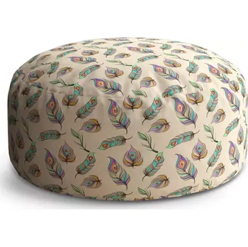 Taburet Sablio Taburet Circle Paví peříčka: 38x48 cm