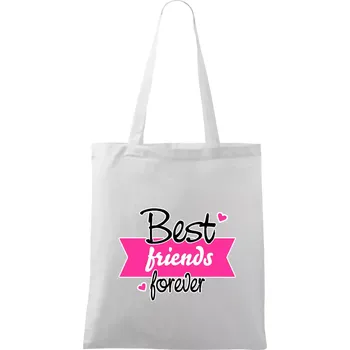 Best friends stuha - Taška bavlněná - 42 x 38 cm ( Bílá )