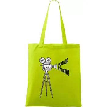 Legenda za kamerou - Taška bavlněná - 42 x 38 cm ( Limetková )