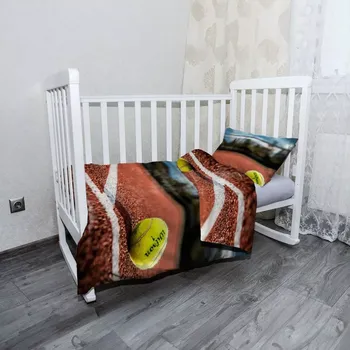 Povlečení Sablio Mikroplyšové dětské povlečení do postýlky Tennis - 100x135 / 40x60