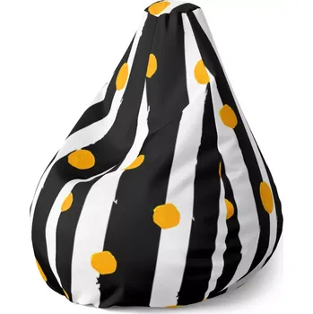 Sedací pytel Sablio Sedací vak Pear Pruhy a puntíky - 70 x 95 x 15 cm