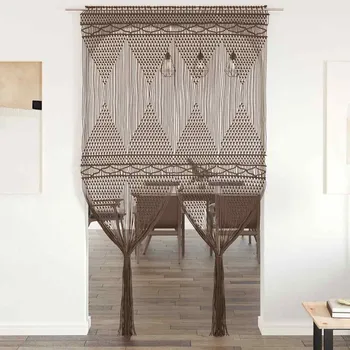 Barová židle zahrada-XL Macramé závěs taupe 140 x 240 cm bavlna 323984