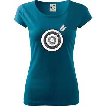 Dámské oblečení Terč na lukostřelbu - Dámské triko Pure - 3XL ( Petrolejová )