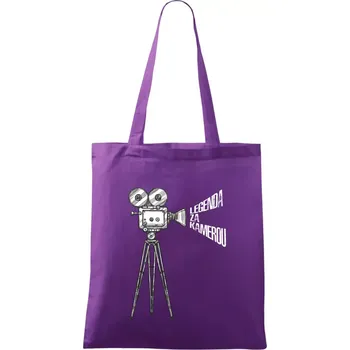 Legenda za kamerou - Taška bavlněná - 42 x 38 cm ( Fialová )