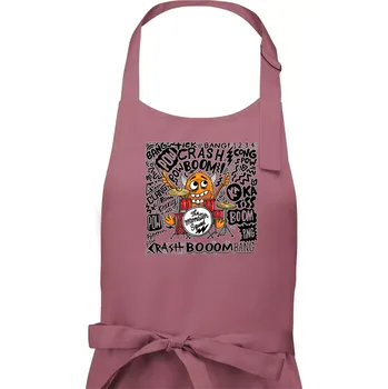 Kuchyňská zástěra Bubeník - the moster squad - Dámská zástěra na vaření - Univerzální velikost ( Starorůžová )