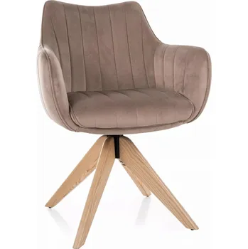 Jednací židle Otočná židle OTO 4 - béžová / dub