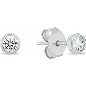 Náušnice Brilio Silver Peckové stříbrné náušnice s kubickým zirkonem EA1232W 0,4 cm + 2 měsíce na vrácení zboží