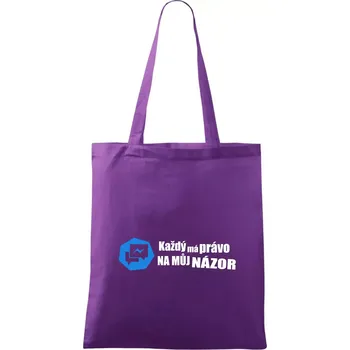 Každý má právo na můj názor - Taška bavlněná - 42 x 38 cm ( Fialová )