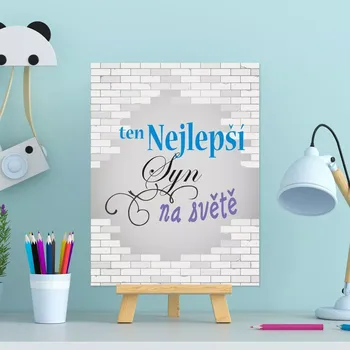 Plechová cedule Sablio Dárková cedulka Ten nejlepší syn na světě: 30x40 cm