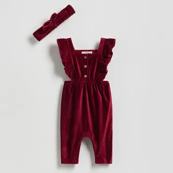 Dívčí oblečení Reserved - Sametová souprava - červená - 511GT-33X - 511GT-33X-74