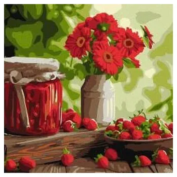 Set školních potřeb Malowanie po numerach - Dżem truskawkowy 40x40cm