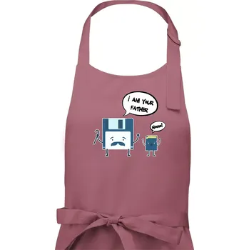 Kuchyňská zástěra I am your father SD karta - Pánská zástěra na vaření - Univerzální velikost ( Starorůžová )
