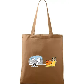 Nákupní taška Šnečí obytňák - Taška bavlněná - 42 x 38 cm ( Cappuccino )