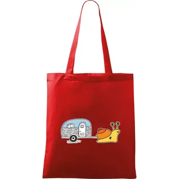 Šnečí obytňák - Taška bavlněná - 42 x 38 cm ( Červená )