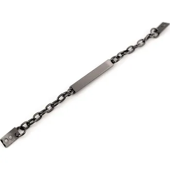 Kovový řetízek / poutko na bundy a kabáty, malé, 2 nikl černý