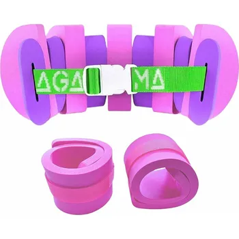 SET plavecký pás Agama SWIM (růžová/fialová) + rukávky Agama EVA - 11 dílů/do 22 kg