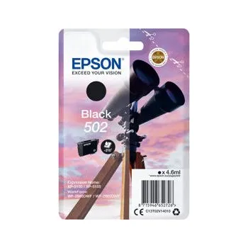 Epson originální ink C13T02V14020, T02V140, 502, black, 210str., 4.6ml, Epson XP-5100, XP-5105, WF-2880dwf, WF2865dwf