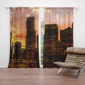 Závěs Sablio Závěs Mrakodrapy: 2ks 140x250cm