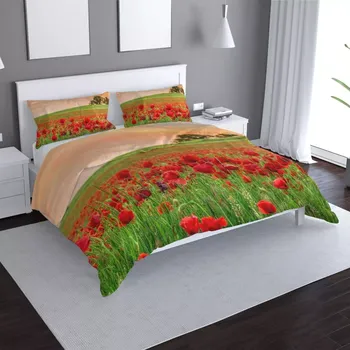 Povlečení Sablio Povlečení Pole vlčích máků 2 - 140x220 / 90x70