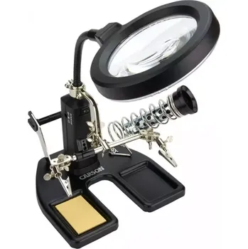 Lupa Stolní lupa s osvětlením Carson SolderMag CP-50 - 1,75x; 4,5x (95mm)