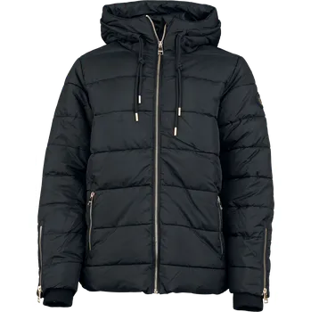 Zimní bunda z Sublevel - Bunda s vycpávkou a zlatým zipem - Ženy - černá