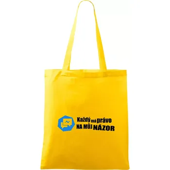 Každý má právo na můj názor - Taška bavlněná - 42 x 38 cm ( Žlutá )