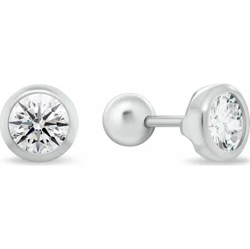 Módní doplněk Brilio Silver Stříbrné pecky s čirým kubickým zirkonem EA1229W 0,6 cm + 2 měsíce na vrácení zboží