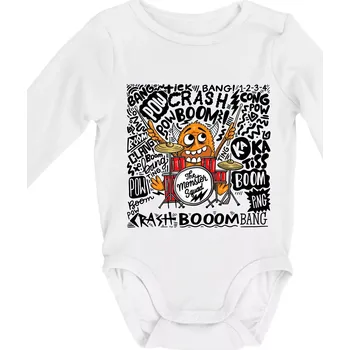 Bubeník - the moster squad - Body kojenecké s dlouhým rukávem - Dlouhý r. 3-6 měs ( Bílá )