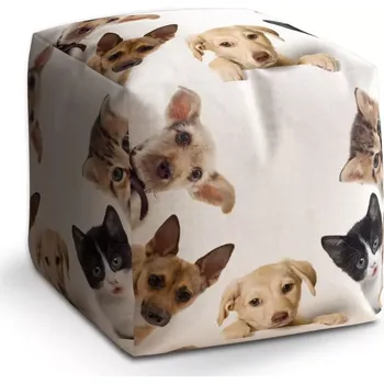Taburet Sablio Taburet Cube Štěňátka a koťátka: 40x40x40 cm
