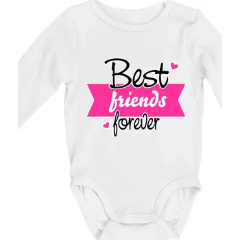 Best friends stuha - Body kojenecké s dlouhým rukávem - Dlouhý r. do 3 měs ( Bílá )
