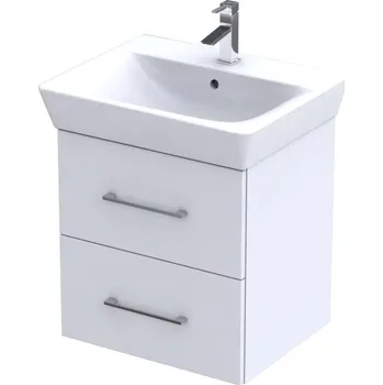 Koupelnový nábytek Skříňka pod umyvadlo 52,4x43,3x55,8 cm, CONCEPT 1002 zásuvky, bílá