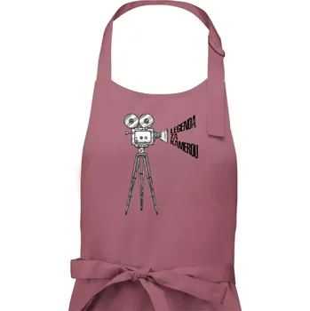 Kuchyňská zástěra Legenda za kamerou - Dámská zástěra na vaření - Univerzální velikost ( Starorůžová )