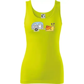 Dámské tričko Šnečí obytňák - Dámské tílko - XL ( Limetková )