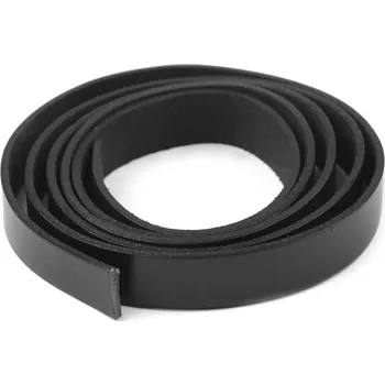 Kožený popruh / ucho na tašky - polotovar šíře 15 mm Varianta: 2 černá, Balení: 1 ks