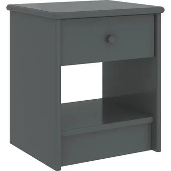 Noční stolek zahrada-XL Noční stolek tmavě šedý 35 x 30 x 40 cm masivní borové dřevo 322226