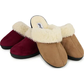 Dámské pantofle Vlnka Dvojbalení dámských pantoflí na klínku s ovčí vlnou Merino velikost obuv dospělí 39