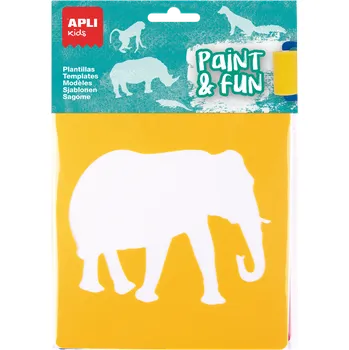 Výtvarná sada APLI šablony Džungle PP 6 ks