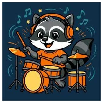 Set školních potřeb Malowanie po numerach - Szop z bębnami Kids